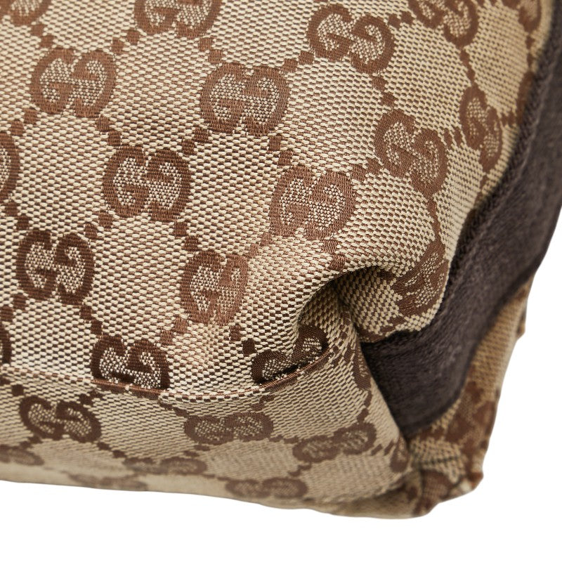 グッチ GGキャンバス 斜め掛け ショルダーバッグ 92646 002214 ベージュ ブラウン キャンバス レザー レディース GUCCI 【中古】