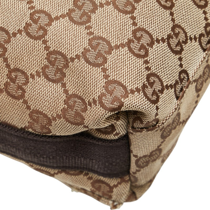 グッチ GGキャンバス 斜め掛け ショルダーバッグ 92646 002214 ベージュ ブラウン キャンバス レザー レディース GUCCI 【中古】