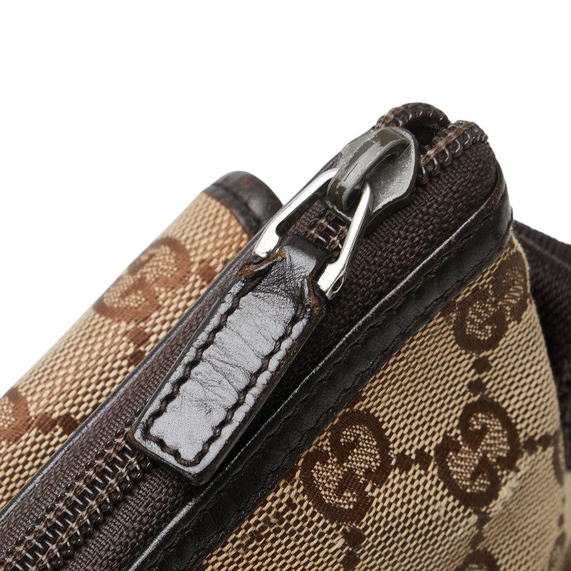 グッチ GGキャンバス 斜め掛け ショルダーバッグ 92646 002214 ベージュ ブラウン キャンバス レザー レディース GUCCI 【中古】
