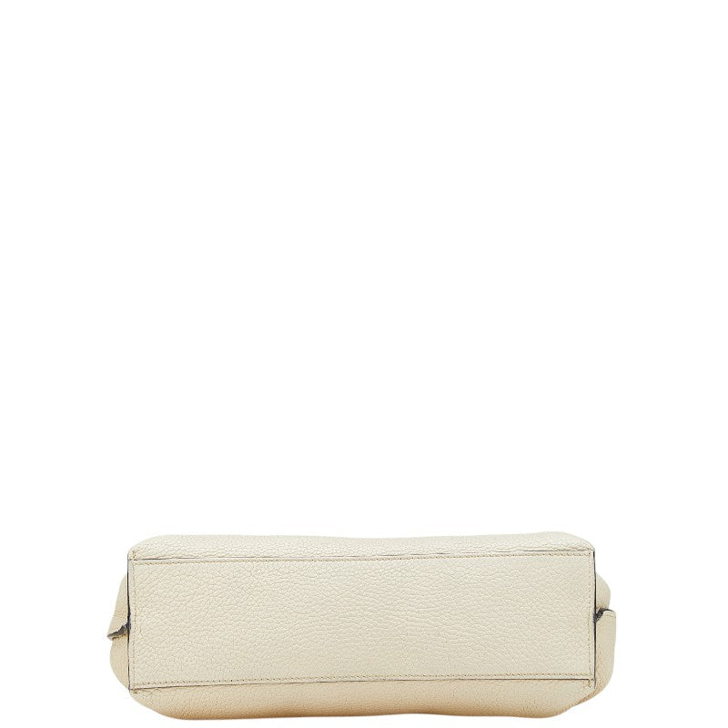 グッチ デイリー バンブー ハンドバッグ ショルダーバッグ 2WAY 370831 ホワイト レザー レディース GUCCI 【中古】