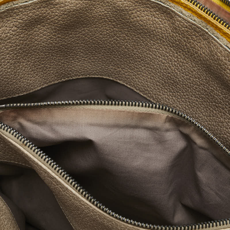 ボッテガヴェネタ イントレチャート ハンドバッグ ベージュ マルチカラー レザー レディース BOTTEGAVENETA 【中古】