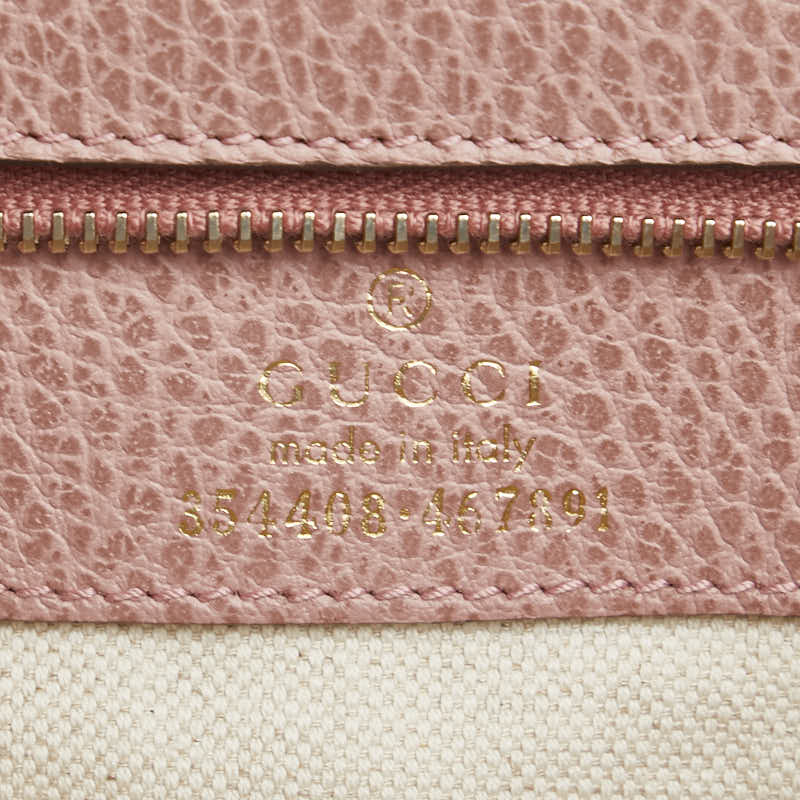 グッチ スウィング トートバッグ ショルダーバッグ 354408 ピンク レザー レディース GUCCI 【中古】