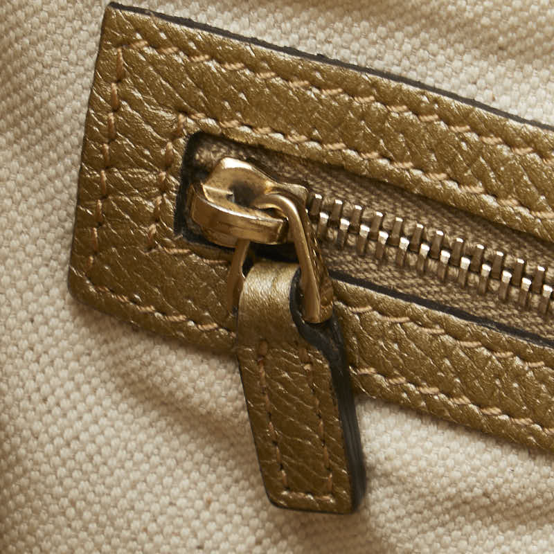 グッチ GGキャンバス ブリー ハンドバッグ ショルダーバッグ 2WAY 353120 ベージュ ゴールド キャンバス レザー レディース GUCCI 【中古】