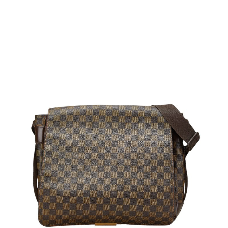 ルイ ヴィトン ダミエ バスティーユ 斜め掛け ショルダーバッグ N45258 ブラウン PVC レザー メンズ LOUIS VUITTON 【中古】