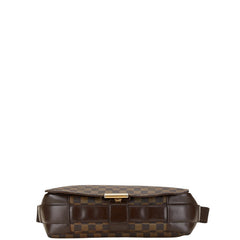 ルイ ヴィトン ダミエ バスティーユ 斜め掛け ショルダーバッグ N45258 ブラウン PVC レザー メンズ LOUIS VUITTON 【中古】