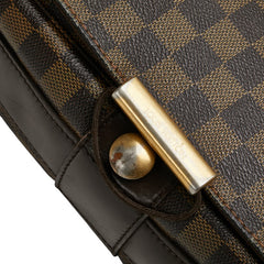 ルイ ヴィトン ダミエ バスティーユ 斜め掛け ショルダーバッグ N45258 ブラウン PVC レザー メンズ LOUIS VUITTON 【中古】