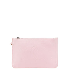 シャネル ココマーク ポーチ ピンク レザー レディース CHANEL 【中古】