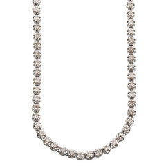 K18WG ホワイトゴールド ダイヤ3.00ct テニスチェーン ネックレス レディース 【中古】