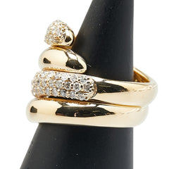 K18YG イエローゴールド ダイヤ1.00ct パヴェ リング 指輪 レディース 11号 【中古】