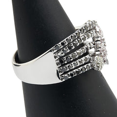 K18WG ホワイトゴールド ダイヤ1.25ct リング 指輪 レディース 11.5号 【中古】