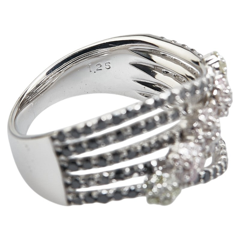 K18WG ホワイトゴールド ダイヤ1.25ct リング 指輪 レディース 11.5号 【中古】