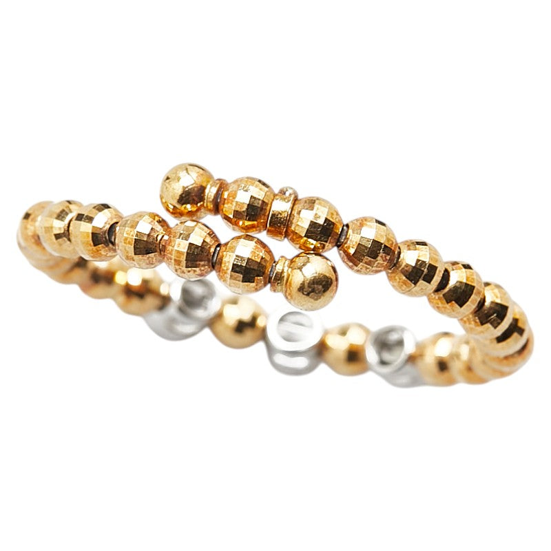 K18YG イエローゴールド K18WG ホワイトゴールド ダイヤ0.10ct リング 指輪 レディース 15号 【中古】