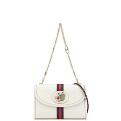 グッチ ラジャ タイガー 虎 チェーン ショルダーバッグ 2WAY 570145 ホワイト レザー レディース GUCCI 【中古】