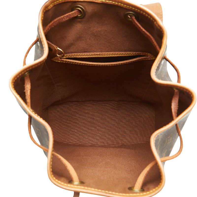 ルイ ヴィトン モノグラム モンスリMM リュック バックパック M51136 ブラウン PVC レザー レディース LOUIS VUITTON 【中古】