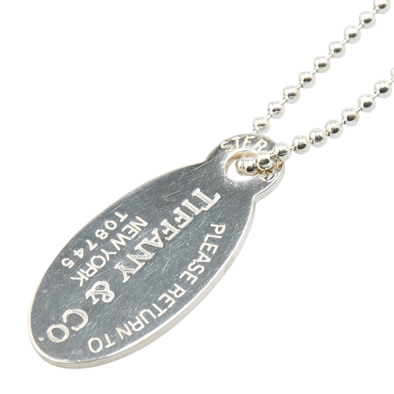 ティファニー リターン トゥ ティファニー オーバルタグ ロングネックレス ボールチェーン SV925 シルバー レディース TIFFANY&Co. 【中古】