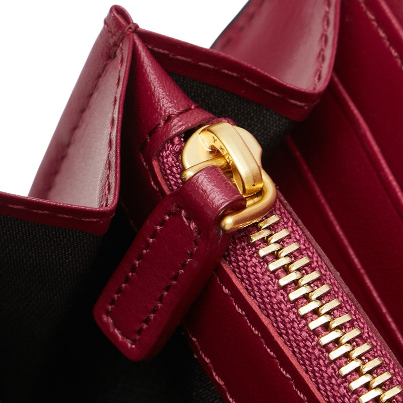 エム シー エム リボン 長財布 ブラック パープル レザー レディース MCM 【中古】