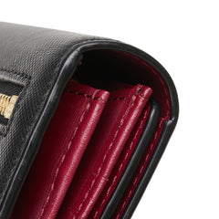 エム シー エム リボン 長財布 ブラック パープル レザー レディース MCM 【中古】