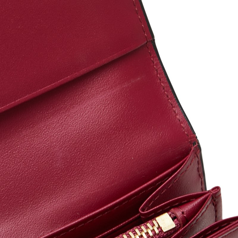エム シー エム リボン 長財布 ブラック パープル レザー レディース MCM 【中古】