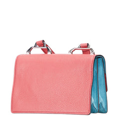 ミュウミュウ ロゴ 斜め掛け ショルダーバッグ 5BH087 ピンク レザー レディース MIUMIU 【中古】