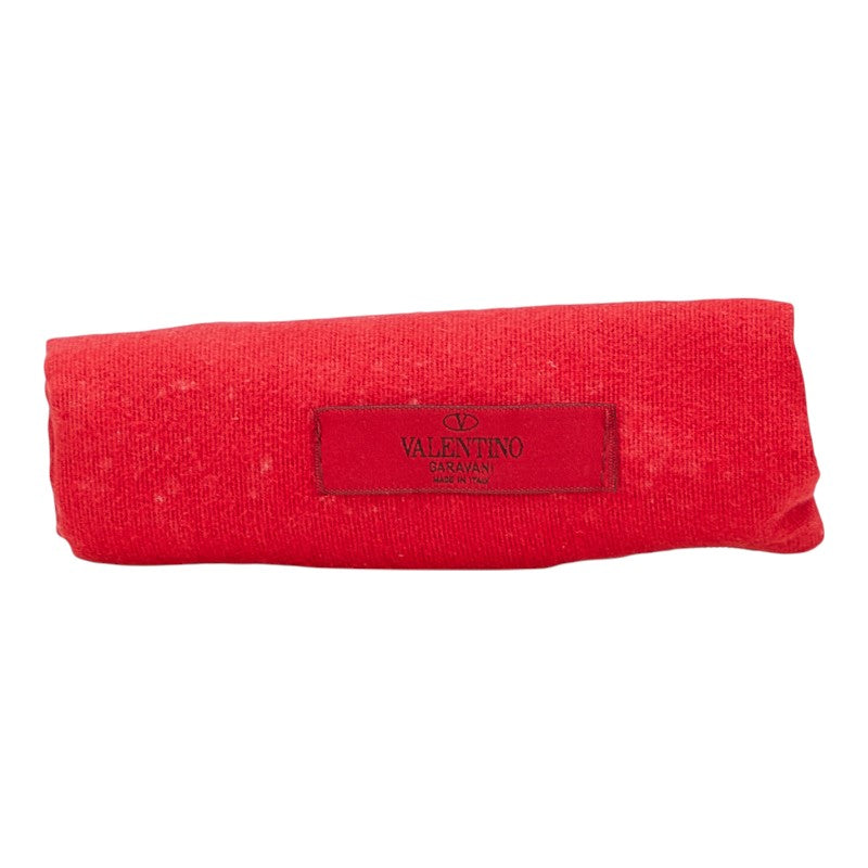 ヴァレンティノ スタッズ チェーン ショルダーバッグ レッド ゴールド レザー レディース VALENTINO 【中古】