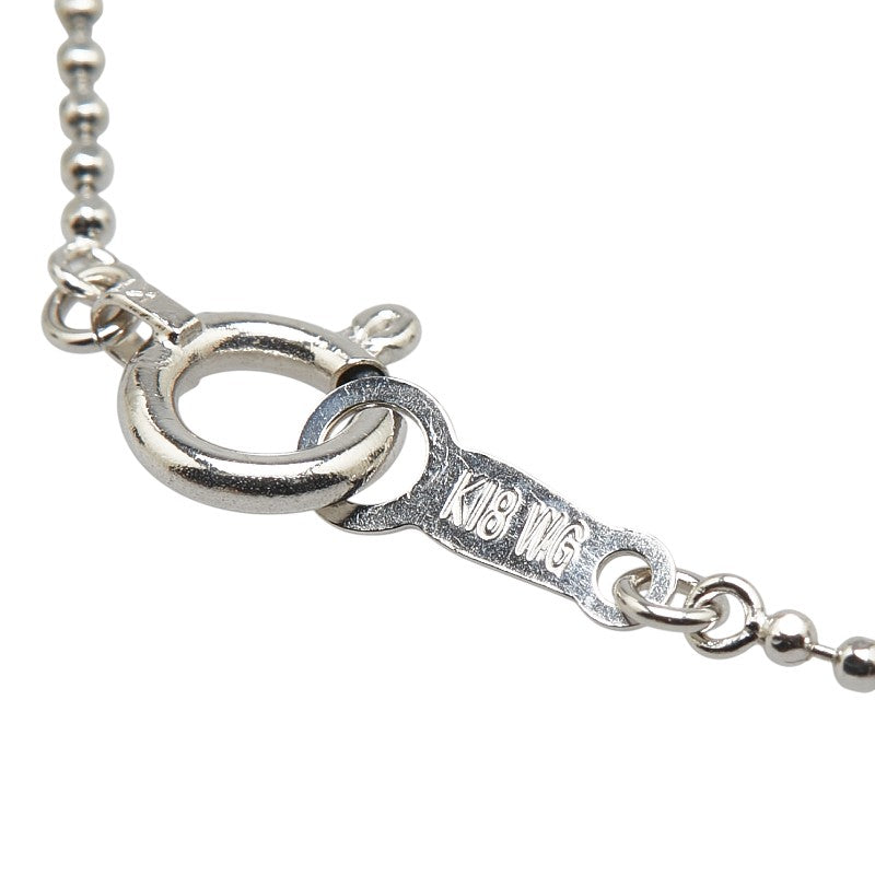 K18WG ホワイトゴールド ブルートパーズ1.60ct ダイヤ0.05ct ルビー0.06ct ピンクサファイア0.05ct サファイア0.04ct イス 椅子 モチーフ ペンダントネックレス レディース 【中古】
