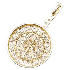 K18YG イエローゴールド ダイヤ0.114ct ペンダントトップ レディース 【中古】