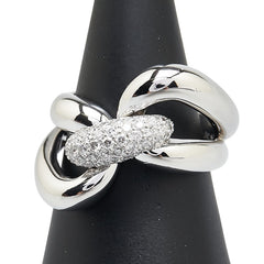 Pt900 プラチナ ダイヤ0.86ct パヴェ リング 指輪 レディース 24号 【中古】