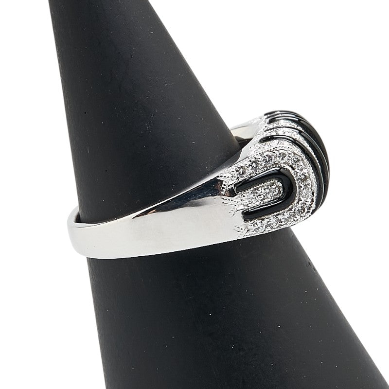 K18WG ホワイトゴールド ダイヤ0.42ct リング 指輪 レディース 11.5号 【中古】
