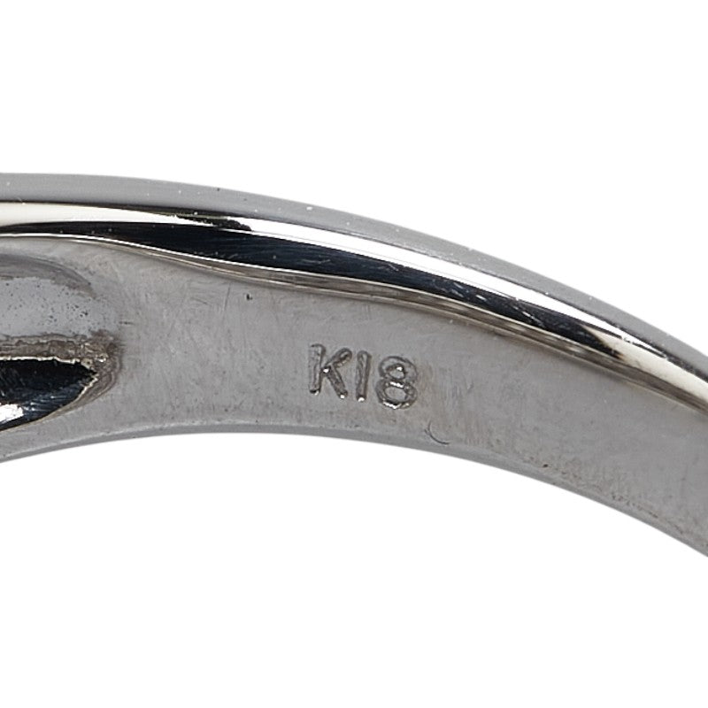 K18WG ホワイトゴールド ダイヤ0.42ct リング 指輪 レディース 11.5号 【中古】