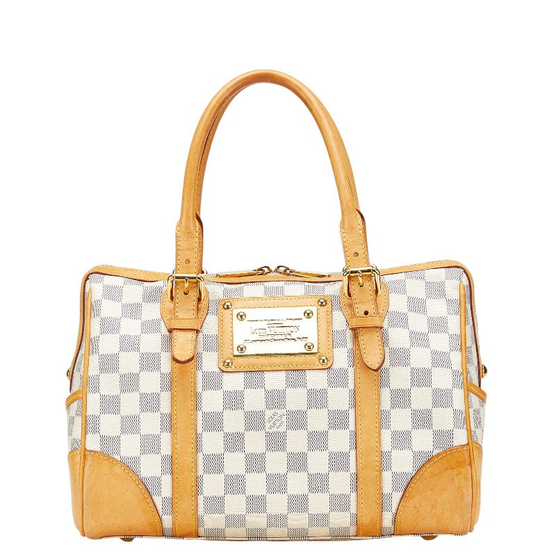 ルイ ヴィトン ダミエ アズール バークレー ハンドバッグ トートバッグ N52001 ホワイト PVC レザー レディース LOUIS VUITTON 【中古】