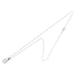 Pt1000 プラチナ Pt850 プラチナ アクアマリン1.70ct ダイヤ0.04ct ペンダントネックレス レディース 【中古】