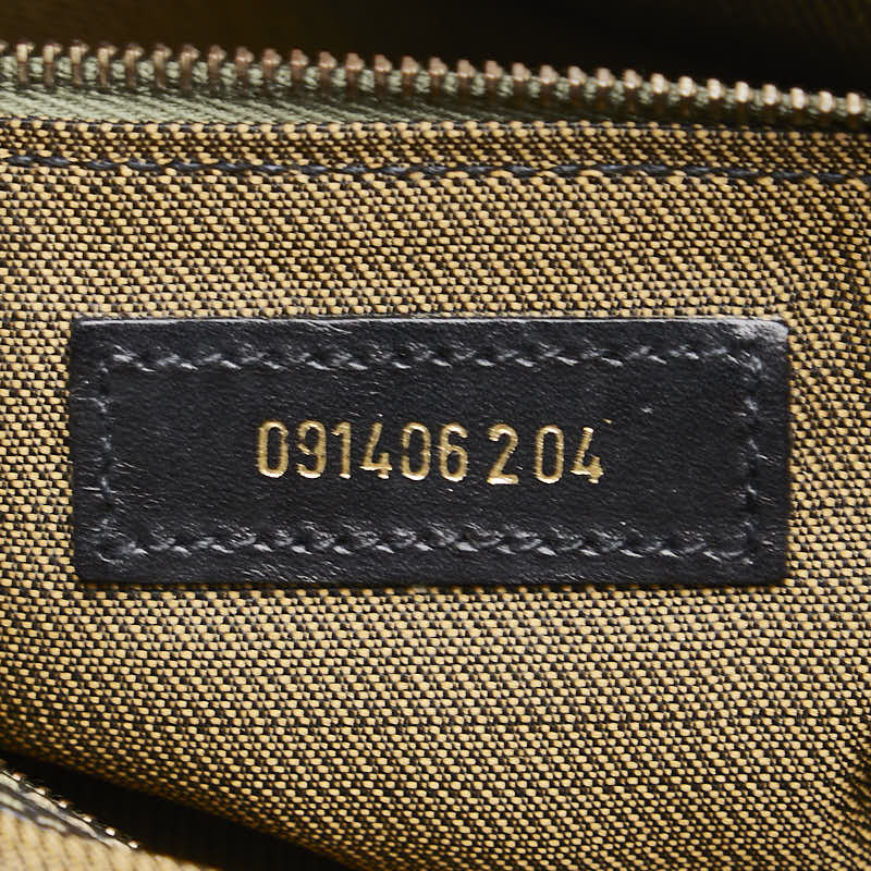フェンディ ズッカ ショルダーバッグ ブラウン ブラック キャンバス レザー レディース FENDI 【中古】
