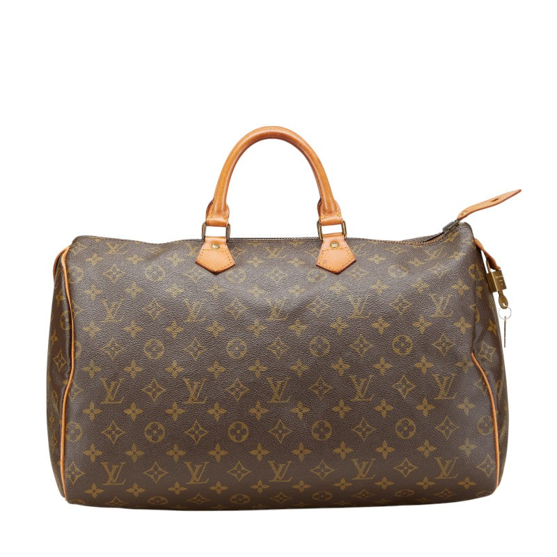 ルイ ヴィトン モノグラム スピーディ40 ボストンバッグ ハンドバッグ M41522 ブラウン PVC レザー レディース LOUIS VUITTON 【中古】