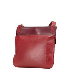 カルティエ マストライン 斜め掛け ショルダーバッグ レッド レザー レディース CARTIER 【中古】