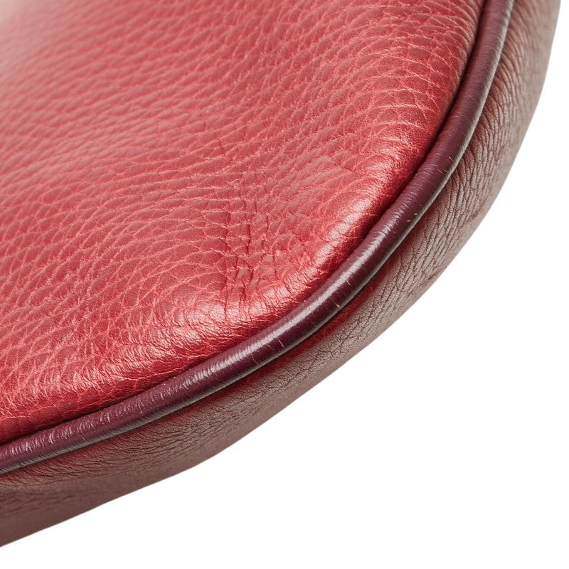 カルティエ マストライン 斜め掛け ショルダーバッグ レッド レザー レディース CARTIER 【中古】