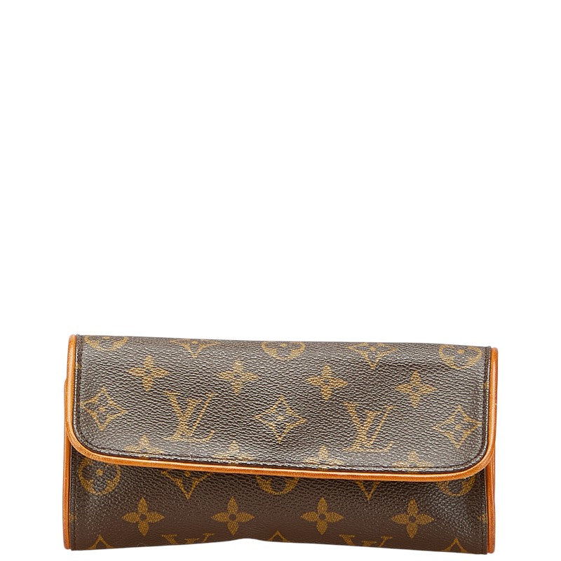 ルイ ヴィトン モノグラム ポシェット ツインPM ポシェット ポーチ M51854 ブラウン PVC レザー レディース LOUIS VUITTON 【中古】