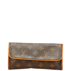 ルイ ヴィトン モノグラム ポシェット ツインPM ポシェット ポーチ M51854 ブラウン PVC レザー レディース LOUIS VUITTON 【中古】