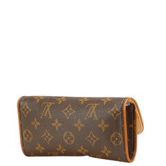 ルイ ヴィトン モノグラム ポシェット ツインPM ポシェット ポーチ M51854 ブラウン PVC レザー レディース LOUIS VUITTON 【中古】