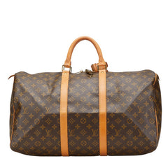 ルイ ヴィトン モノグラム キーポル50 ボストンバッグ トラベルバッグ M41426 ブラウン PVC レザー レディース LOUIS VUITTON 【中古】