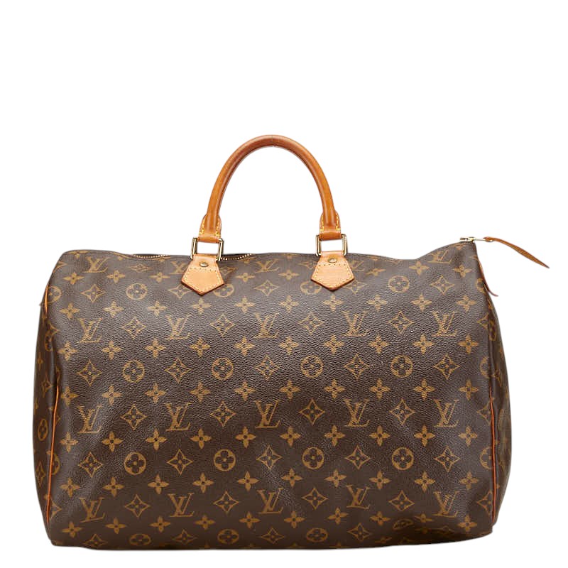 ルイ ヴィトン モノグラム スピーディ40 ボストンバッグ ハンドバッグ M41522 ブラウン PVC レザー レディース LOUIS VUITTON 【中古】