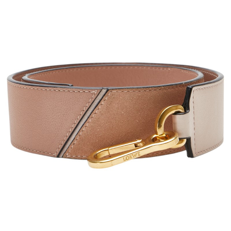 ロエベ ショルダーストラップ ピンク レザー スエード レディース LOEWE 【中古】