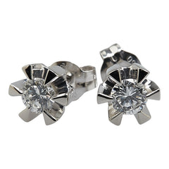 Pt850 プラチナ ダイヤ0.39ct スタッドピアス レディース 【中古】