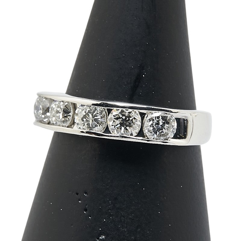 Pt900 プラチナ ダイヤ1.00ct 一文字 リング 指輪 レディース 11.5号 【中古】