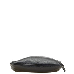 アルマーニ ロゴ ショルダーバッグ ブラック レザー レディース ARMANI 【中古】