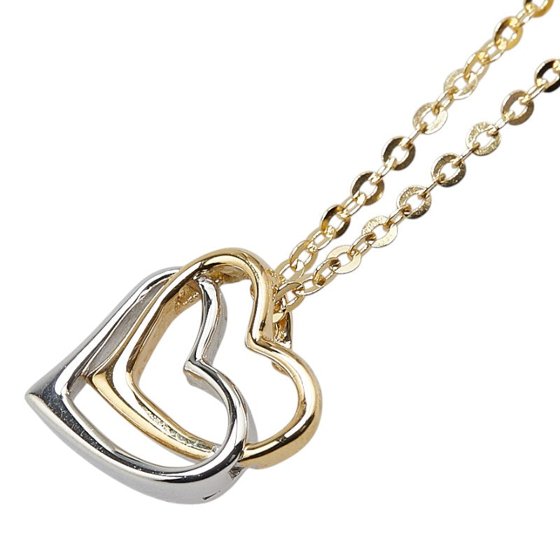 K18YG イエローゴールド ハート モチーフ ネックレス レディース 【中古】