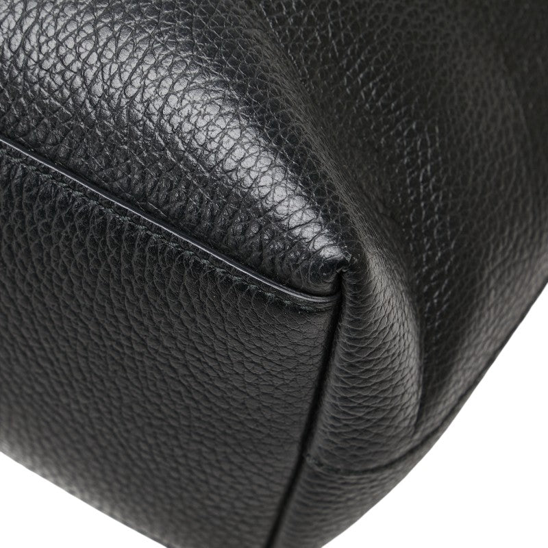 グッチ インターロッキングG ハンドバッグ 449659 ブラック レザー レディース GUCCI 【中古】