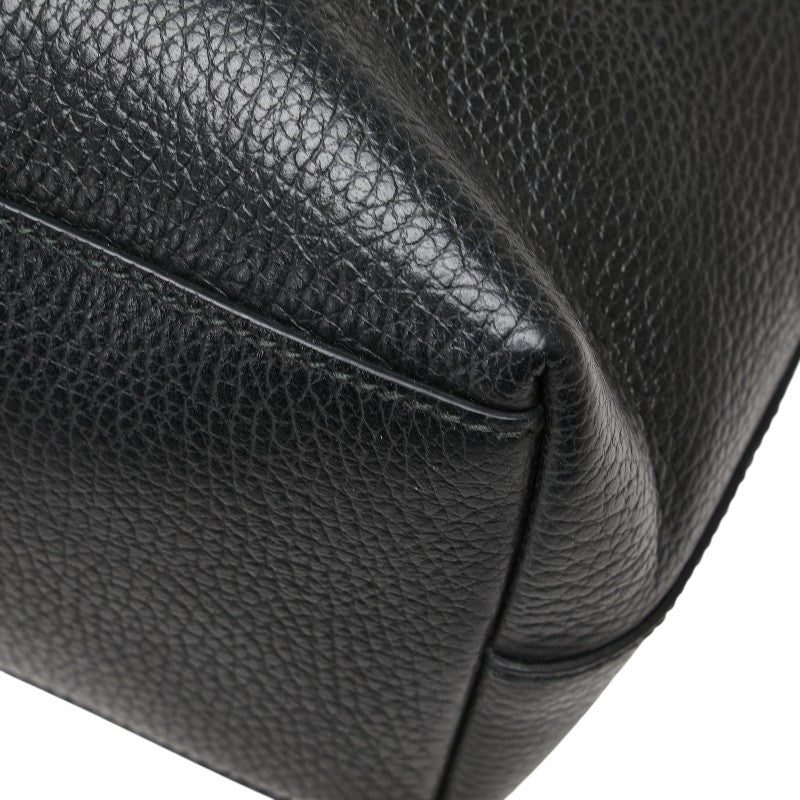 グッチ インターロッキングG ハンドバッグ 449659 ブラック レザー レディース GUCCI 【中古】