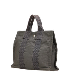 エルメス エールライン トートPM ハンドバッグ トートバッグ グレー キャンバス レディース HERMES 【中古】