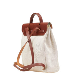 エルメス エールバッグ アドPM リュック バックパック ベージュ ブラウン トワルアッシュ レザー レディース HERMES 【中古】