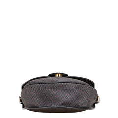 サンローラン YSLモノグラム ショルダーバッグ パープル ブラック レザー レディース SAINT LAURENT 【中古】